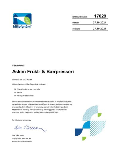 Sertifikat19122024 Askim Frukt Baerpresseri